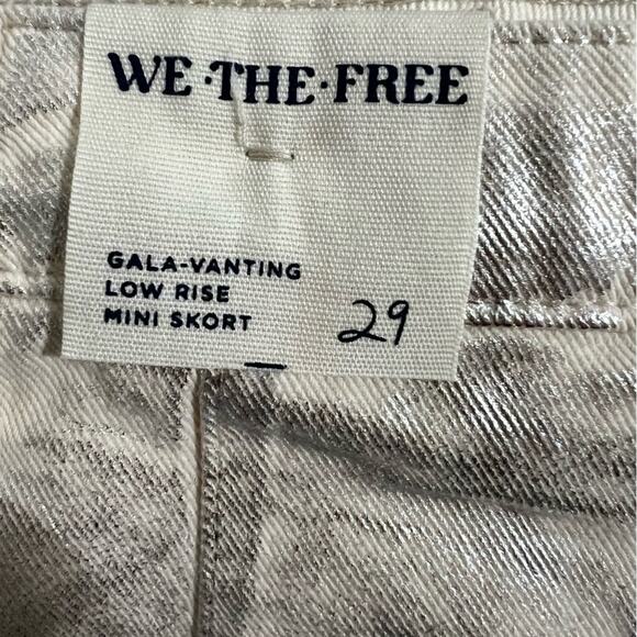 Free People We The Free Gallivanting Metallic Peekaboo Skort Size 29 - Picture 11 of 15